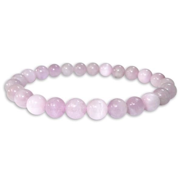 Kugelarmband Kunzit 7-8 mm 19 cm lila Edelstein Armband