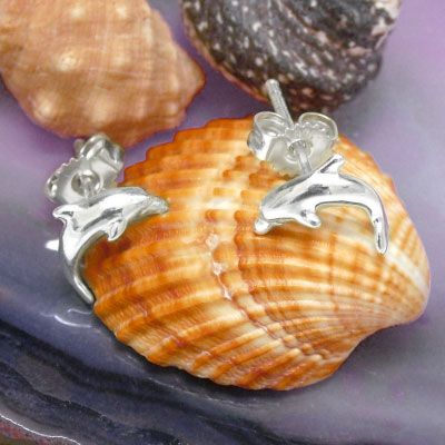 Delfin Ohrringe 925 Silber Delphin Mädchenschmuck Damenschmuck