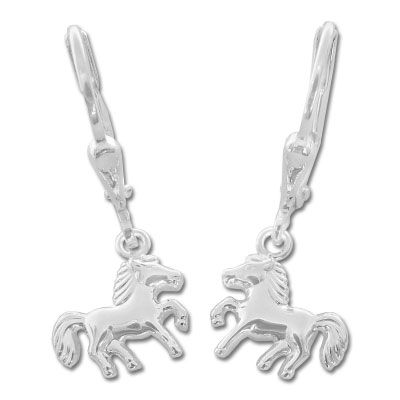 Ohrringe mit Pferd 925 Silber - Pferdemotiv