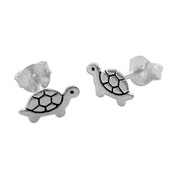Schildkröten Kinder Ohrstecker 925 Silber Ohrringe
