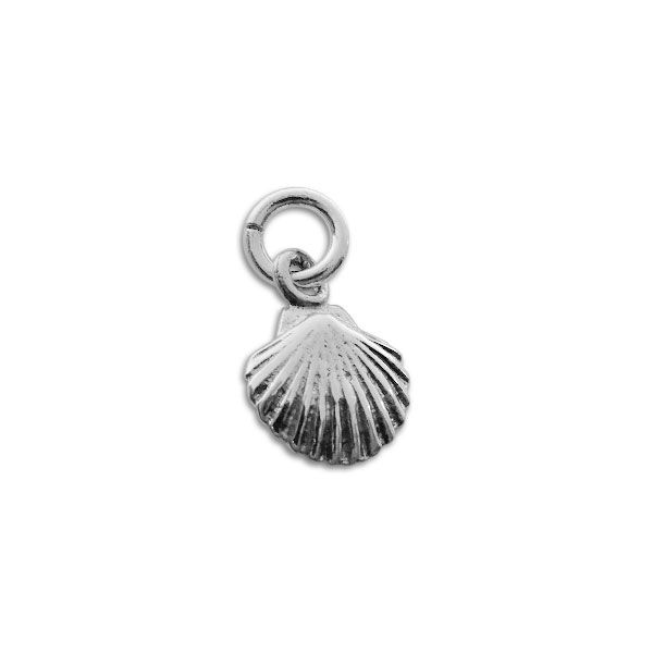 Kleiner Anhänger mit Muschel geschwärzt 925 Silber