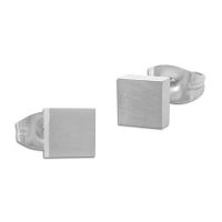 Edelstahl Ohrstecker Viereck matt Edelstahl Ohrstecker Viereck matt