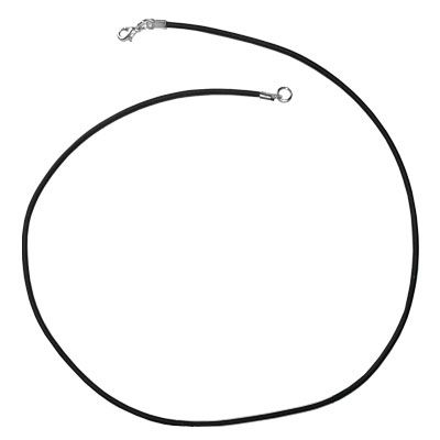 Kautschuk Kette 2 mm schwarz 50 cm