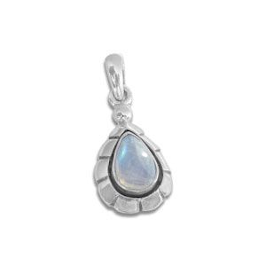 Mondstein Tropfen Anhänger filigran 925 Silber