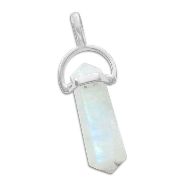 Mondstein Stift Anhänger mit Silber Fassung