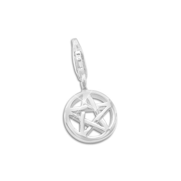 Charm Anhänger Pentagramm 925 Silber Gothic Schmuck