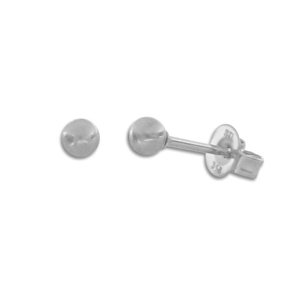 Kleine Kugel Ohrstecker Ohrringe Edelstahl matt 3 mm
