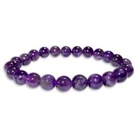 Amethyst Armband Kugeln dunkel lila 8 mm 18,5 cm Edelsteinarmband Amethyst Armband Kugeln dunkel lila 8 mm 18,5 cm Edelsteinarmband