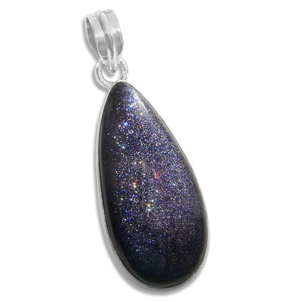 verschiedene Grössen Ohrstecker Ohrringe Blaufluss Cabochon rund Silber 925