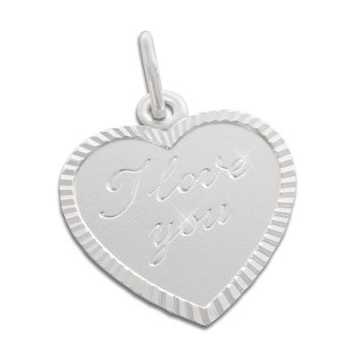 I love you Herz Anhänger 925 Silber