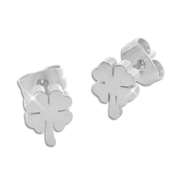 Edelstahl Ohrstecker Kleeblätter Ohrringe Kleeblatt