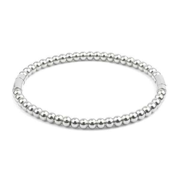 Armspange viele Kugeln Edelstahl silber