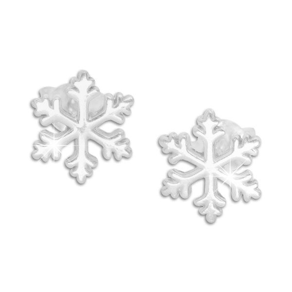 Schneeflocken Ohrringe Ohrstecker 925 Silber