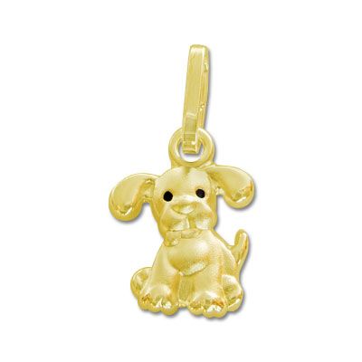Hunde Anhänger 333 Gold