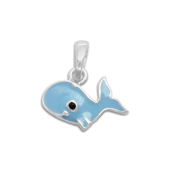 Wal Anhänger blau 925 Silber Kinderanhänger Schmuck
