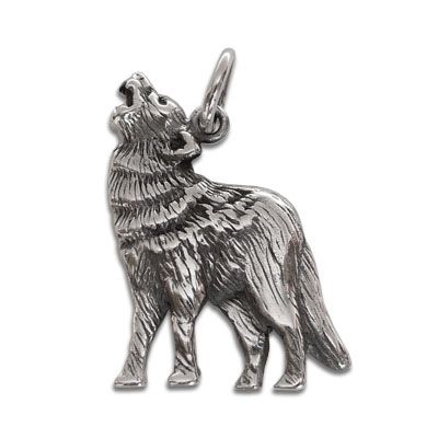 Wolf Anhänger 925 Silber Gothic Schmuck