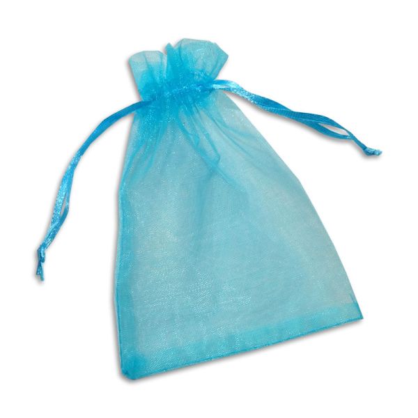 Organzasäckchen Organzabeutel türkisblau blau 9 x 12 cm Schmuckbeutel