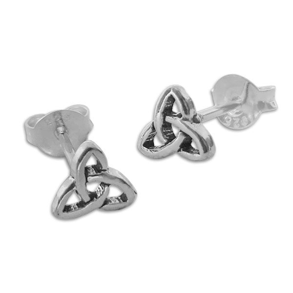 Triquetra Ohrstecker Ohrringe 6 mm 925 Silber