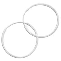 Große Creolen 925 Silber 50 x 1,5 mm Teens Damen Ohrringe Große Creolen 925 Silber 50 x 1,5 mm Teens Damen Ohrringe