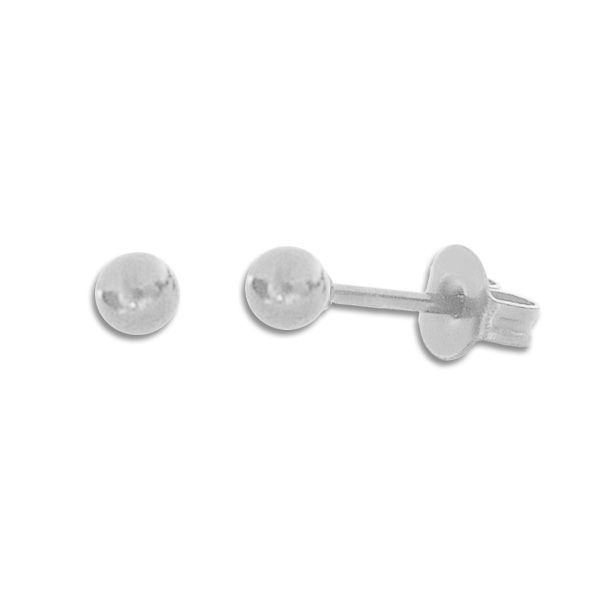 Kleine Kugel Ohrstecker Edelstahl glänzend 3 mm Ohrringe