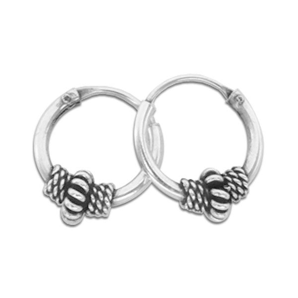 Gothic Schmuck Creolen 925 Silber 12 mm