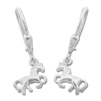 Kinderohrringe Pferd 925 Silber Schmuck für Mädchen Ohrringe Pferde
