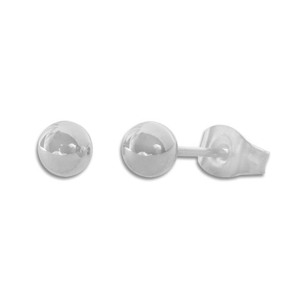 Kugel Ohrstecker Edelstahl glänzend 5 mm Ohrringe Ball