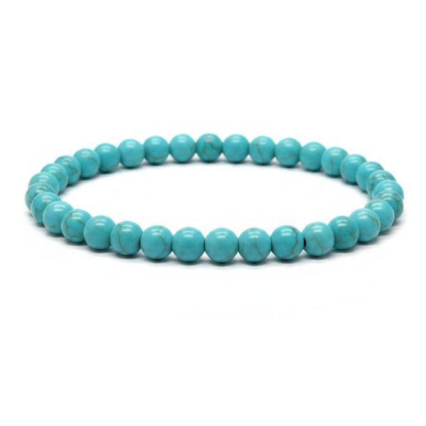 Türkis Kugel Armband 6 mm 19,5 cm
