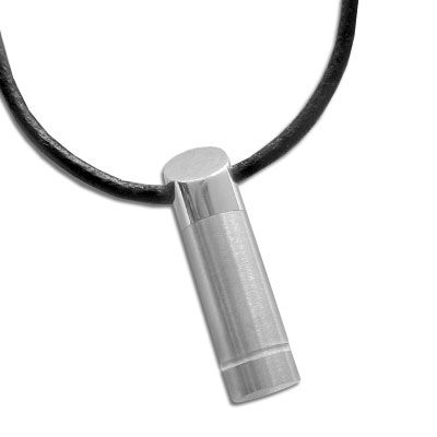 Männerschmuck Kette mit Anhänger zum Öffnen Edelstahl
