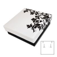 Design Schmuckschachtel schwarz-weiß 60 x 60 x 25 mm Design Schmuckschachtel schwarz-weiß 60 x 60 x 25 mm