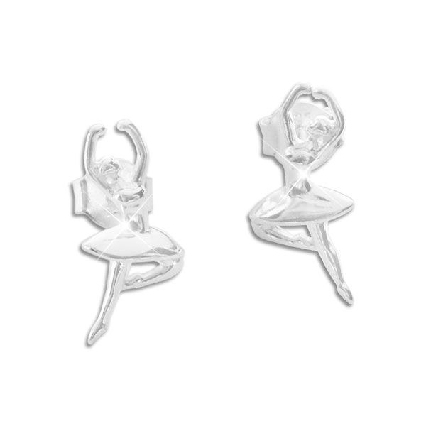 Ballerina Tänzerin Ohrstecker Ohrringe 925 Silber