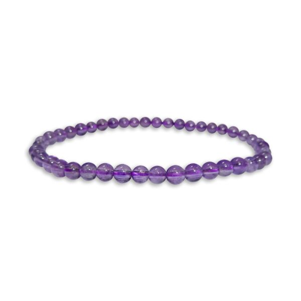 Kleines Kugel-Armband Amethyst 4 mm 19 cm lila Edelsteinarmband Shop