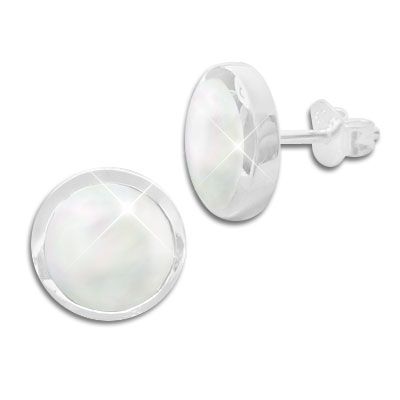 Perlmutt Ohrringe 925 Silber 