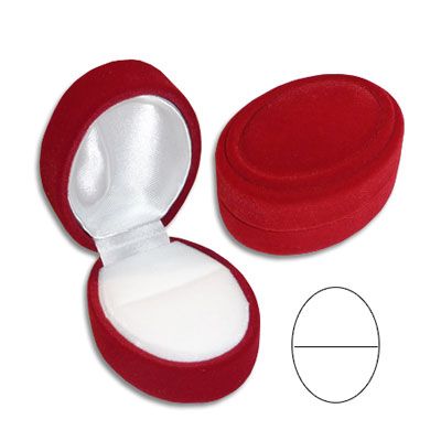 Ringetui Samt rot oval