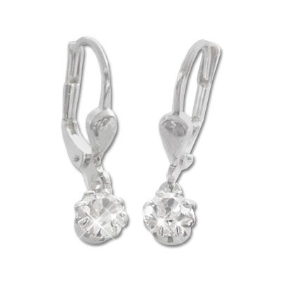 Ohrhänger mit Straß-Kristallen 925 Silber