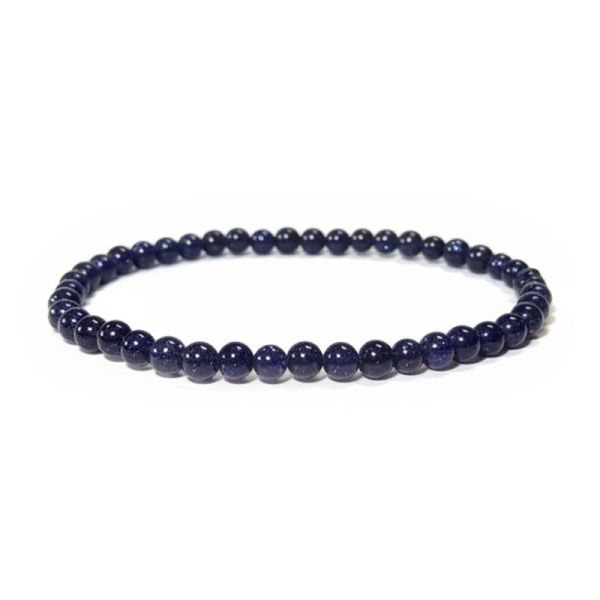 Kleines Kugel-Armband Blaufluss 4 mm 19 cm