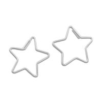 Silber Stern Creolen 21 mm 925 Silber Damen Ohrringe Teens Silber Stern Creolen 21 mm 925 Silber Damen Ohrringe Teens