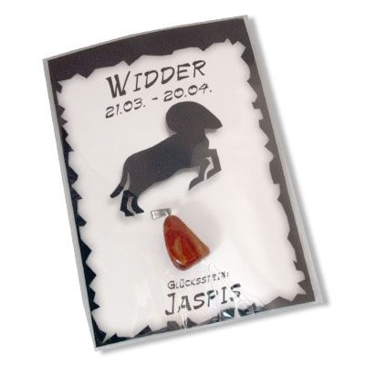 Sternzeichen Anhänger Widder Jaspis