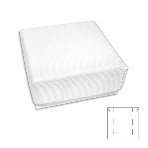 Schmuck Schachtel weiß geprägt 45 x 45 x 22 mm