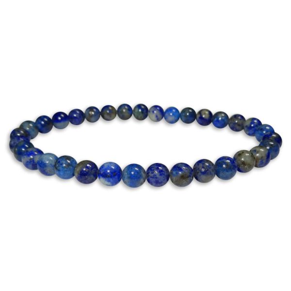 Lapislazuli Kugel Armband 6 mm 19 cm Steinarmband blaue Edelsteine