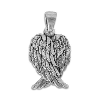 Gothicschmuck Doppelflügel Anhänger 925 Silber
