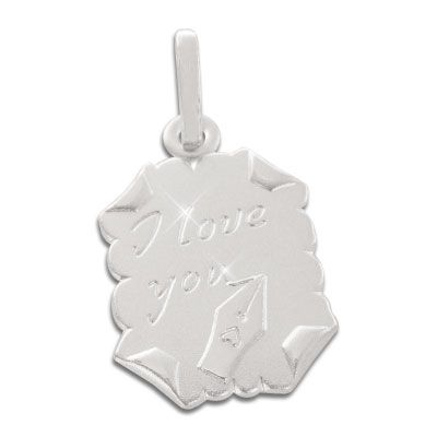 I love you Brief Anhänger 925 Silber