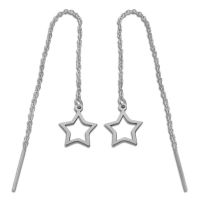 Edelstahl Durchzieher mit offenem Stern Damen Ohrringe mit Sternen Edelstahl Durchzieher mit offenem Stern Damen Ohrringe mit Sternen