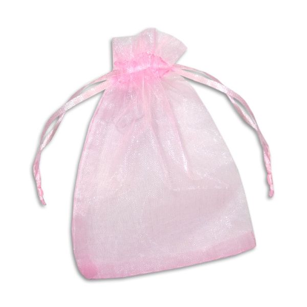 Organzasäckchen Organzabeutel rosa babyrosa 9 x 12 cm Schmuckbeutel