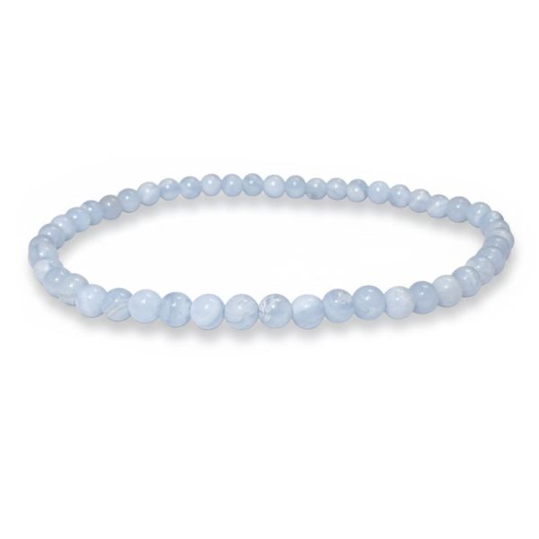 Kleines Kugel-Armband Chalcedon 4 mm 18,5 cm