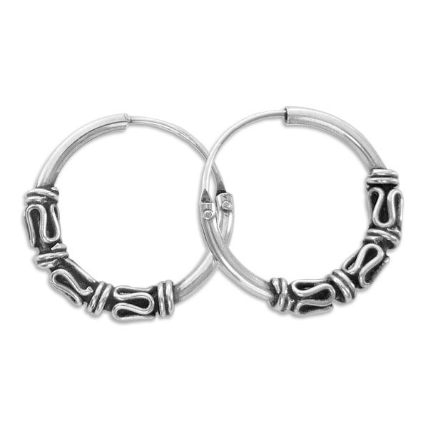 16 mm Gothicschmuck Creolen 925 Silber