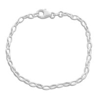 Charm Armband oval 3,5 x 5 mm 19,5 cm 925 Silber Charm Armband oval 3,5 x 5 mm 19,5 cm 925 Silber