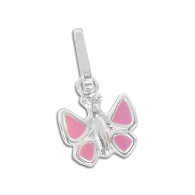 Mädchen Anhänger Schmetterling rosa 925 Silber