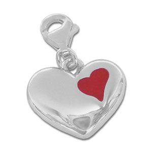 Charm Anhänger großes Herz 925 Silber