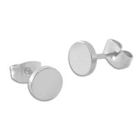 Edelstahl Ohrstecker rund glänzend 6,5 mm Kreis Ohrringe Edelstahl Ohrstecker rund glänzend 6,5 mm Kreis Ohrringe